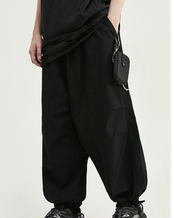 Men's solid color casual tooling trousers