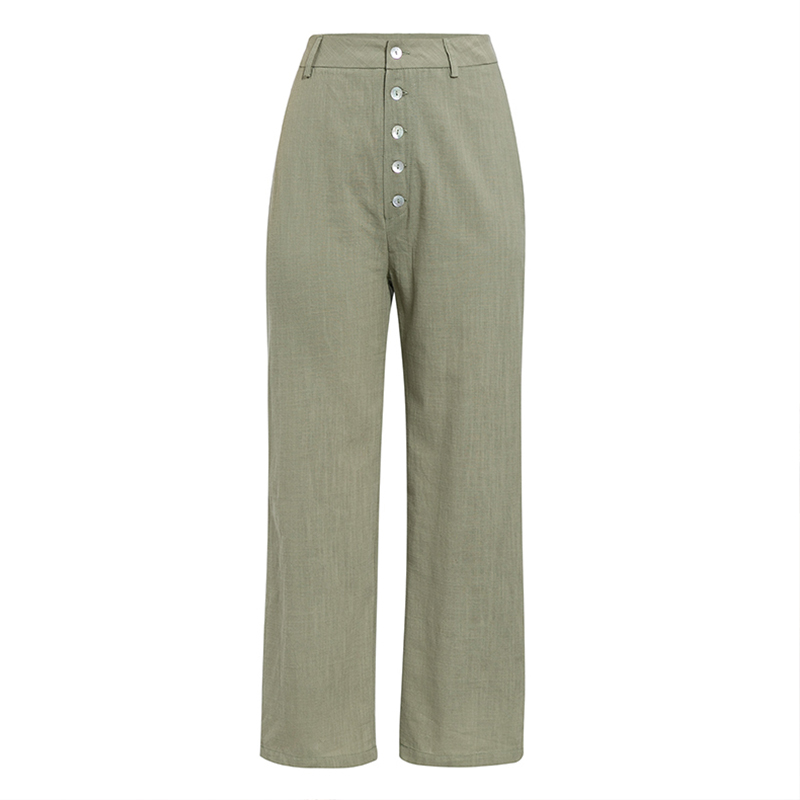 Title 5, Slim-fit broek met hoge taille en rechte pijpen...