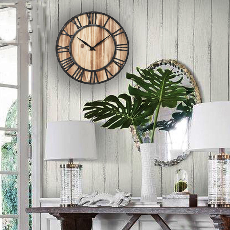 Horloge murale en bois Horloge Murale Décorative Quartz Astir