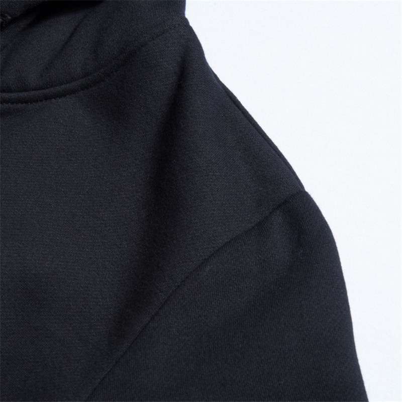 Men's cashmere hoodie with thickened sleeve