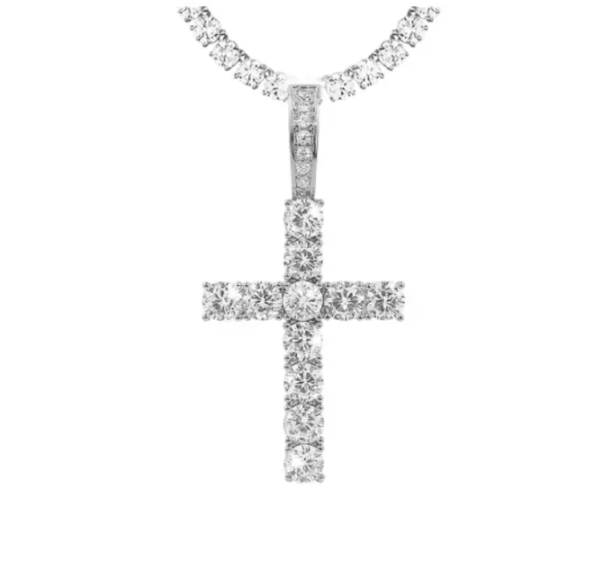 European and American stars gold-plated micro-set zircon 4mm necklace
