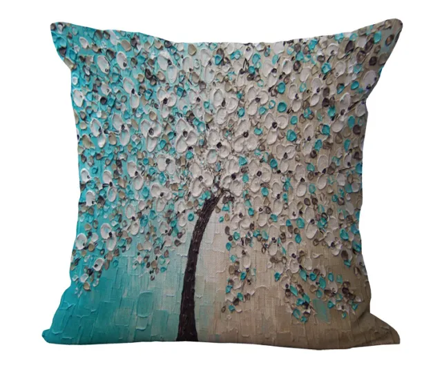 Oil painting cotton and linen pillowcase P1011 14 - Shop at LoveMi