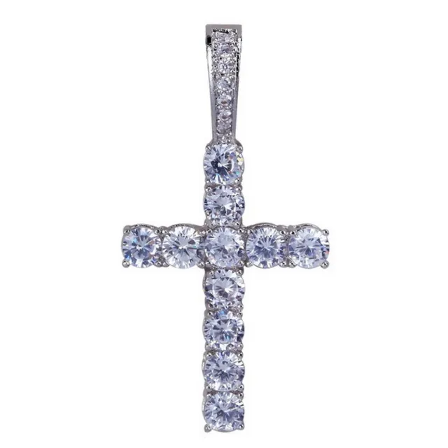European and American stars gold plated micro set zircon 4mm necklace White - Shop at LoveMi