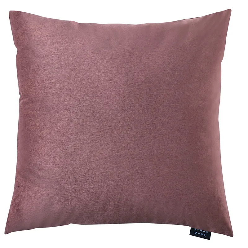 Nordic solid velvet sofa pillow - Bean Paste