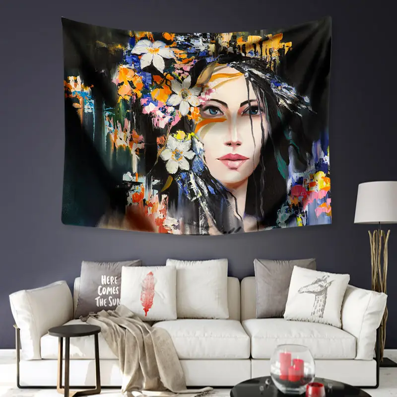 Printed wall hanging beach blanket