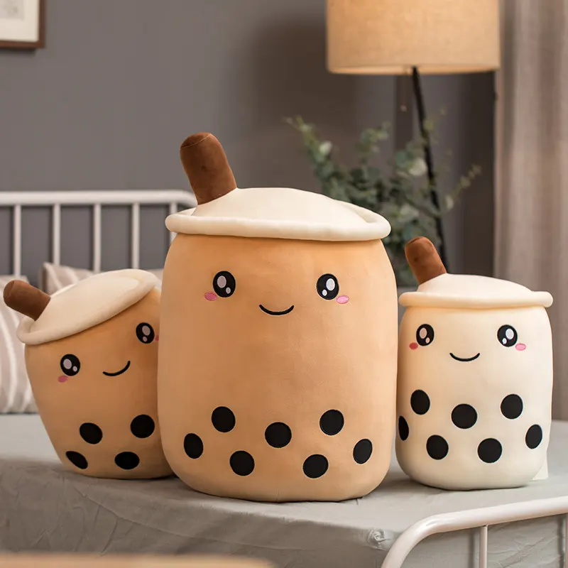 Unique Soft Teddy Plush Boba Milk Tea Plushie Toy