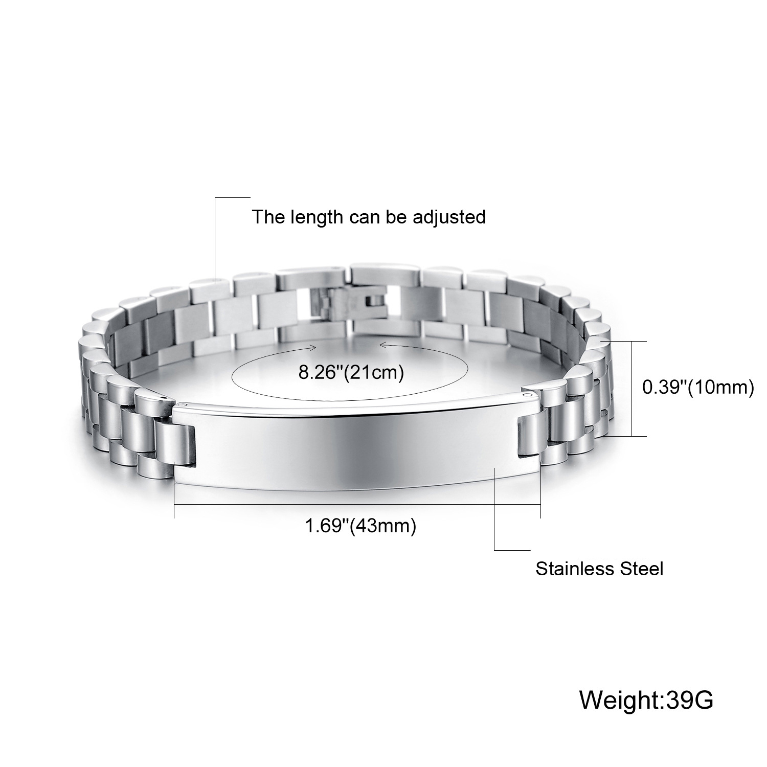 Men's titanium steel bracelet