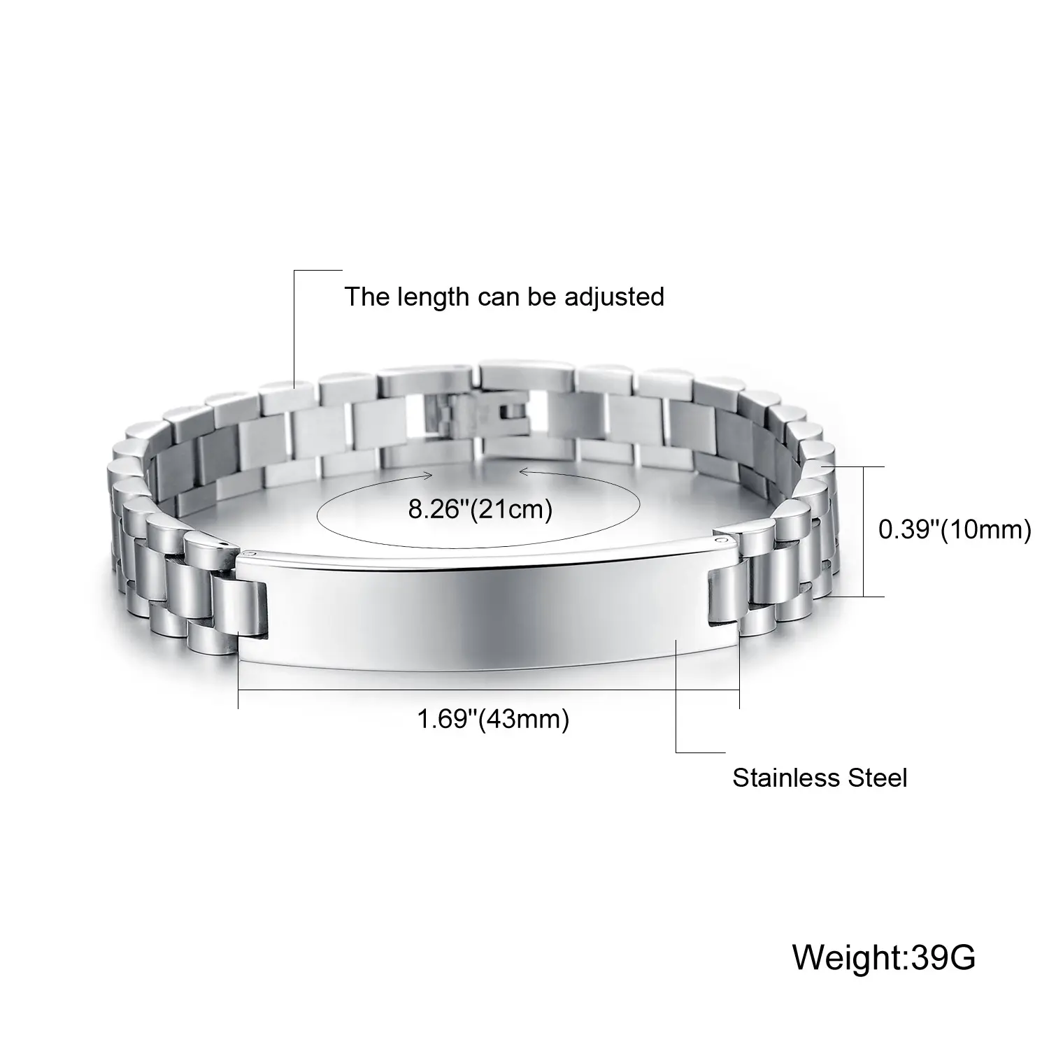 Men's titanium steel bracelet