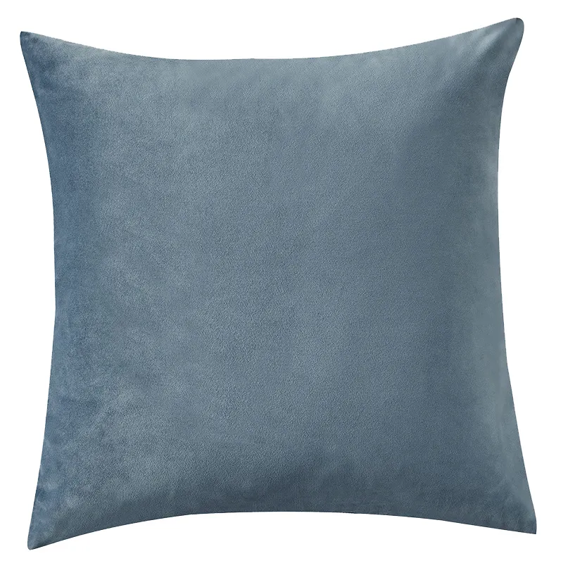 Nordic solid velvet sofa pillow - Lime Blue