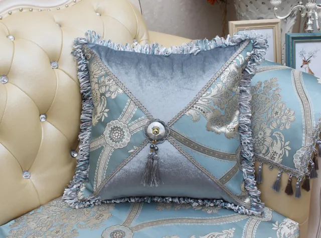 uropean style pillow leather sofa cushion Blue - Shop at LoveMi