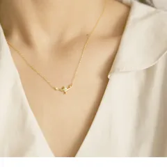 S925 gold-plated necklace - Gold - View 1