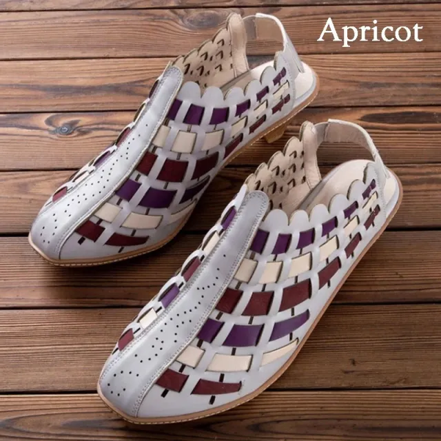 Woven characteristic women's boots Apricot - Shop at LoveMi