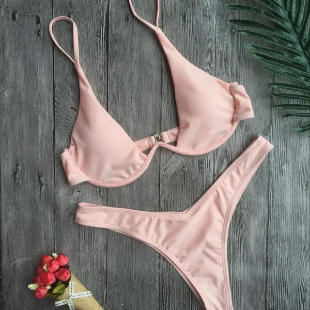 Swimwear Summer Bikini Women Swimsuit Bather Pink - Shop at LoveMi