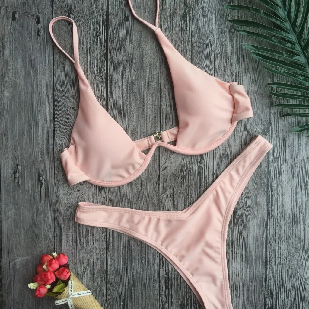 Swimwear Summer Bikini Women Swimsuit Bather - Pink