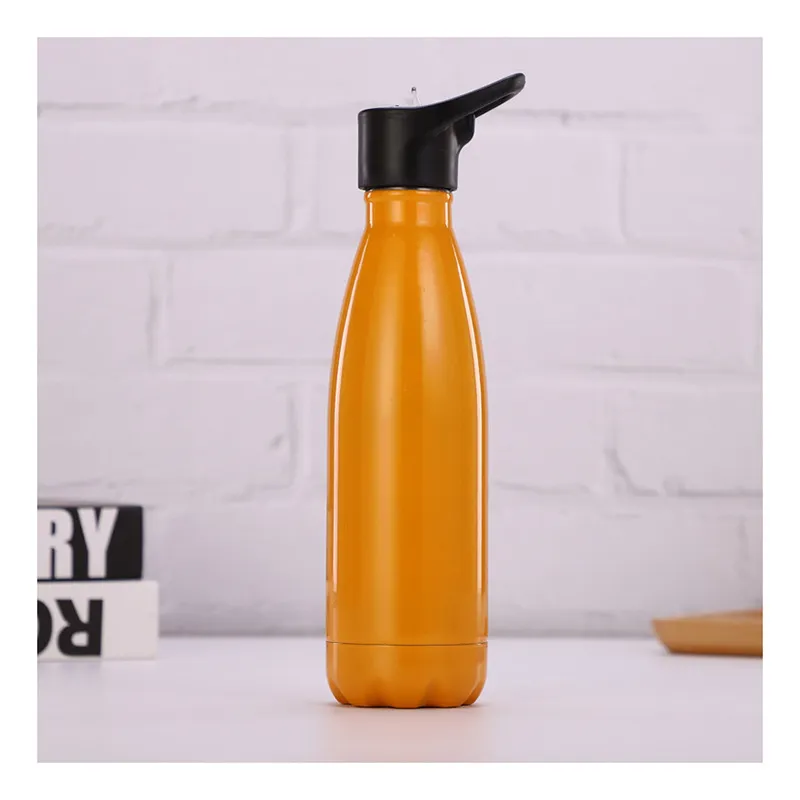Stainless steel outdoor sports bottle - Orange