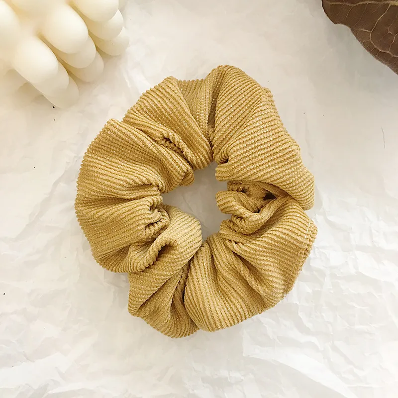 New Style Headband Corduroy Headband Autumn And Winter Cloth Pure Color - Yellow