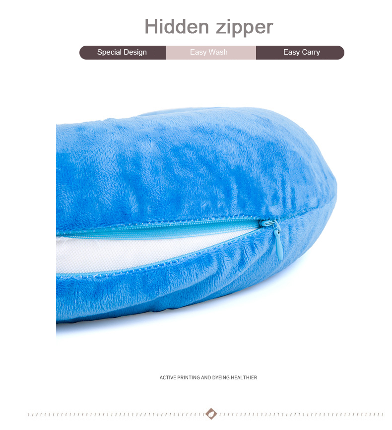 Ecolifelatex Thailand natural latex neck pillow  traveling  plane portable nap pillow