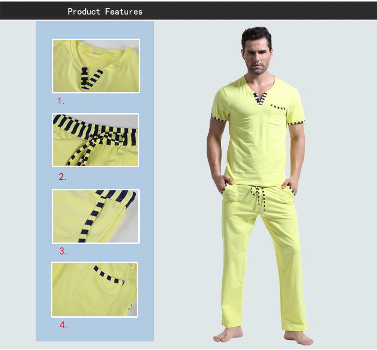 Home service men's autumn suit cotton sportswear pajamas pajamas