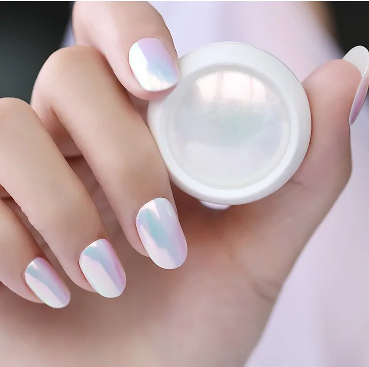 Nail jewellery glitter - White