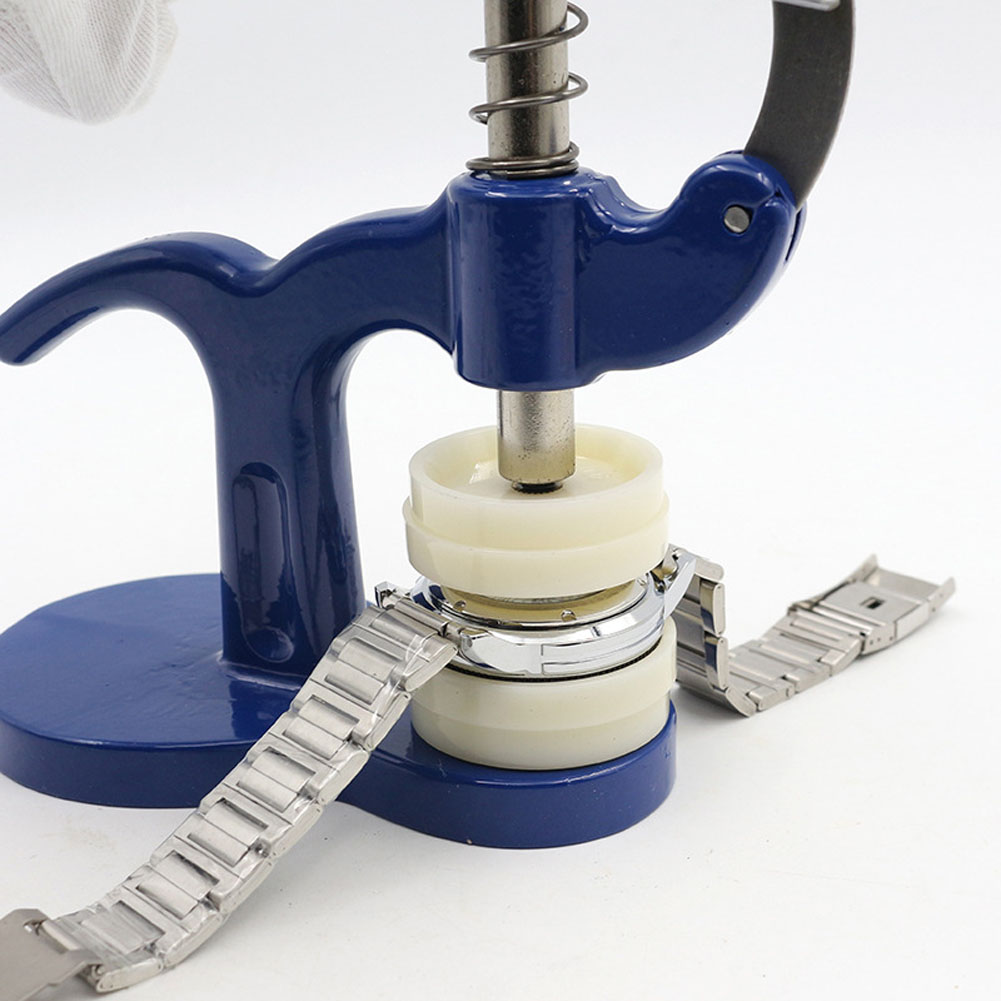 Watch Case Press Tool with Assorted Dies for Watch Back Closing and Crystal Replacement