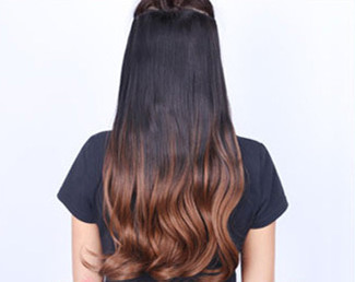 Big wave one piece wig hair piece Gradient Brown - Shop at LoveMi