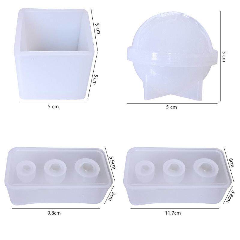 Sphere square silicone mold set
