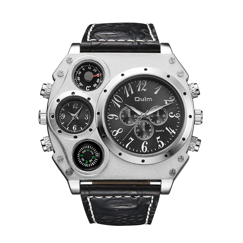 Dual time zone quartz watch