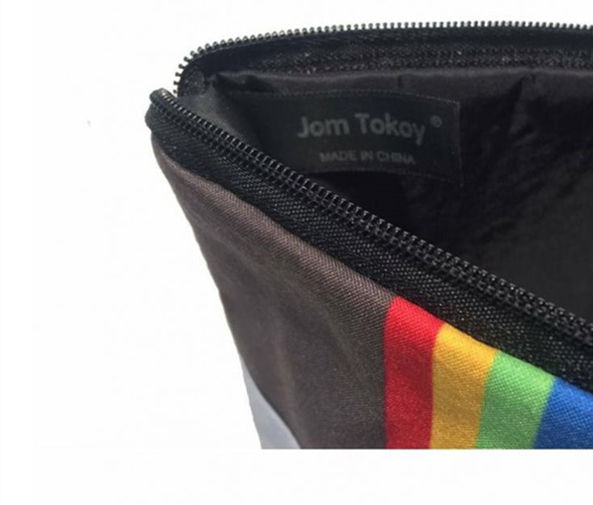 New camera print cosmetic bag