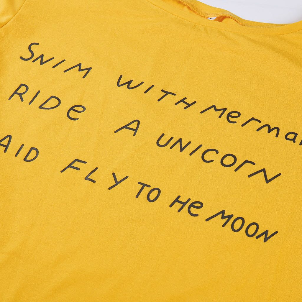 Printed strapless long-sleeved T-shirt