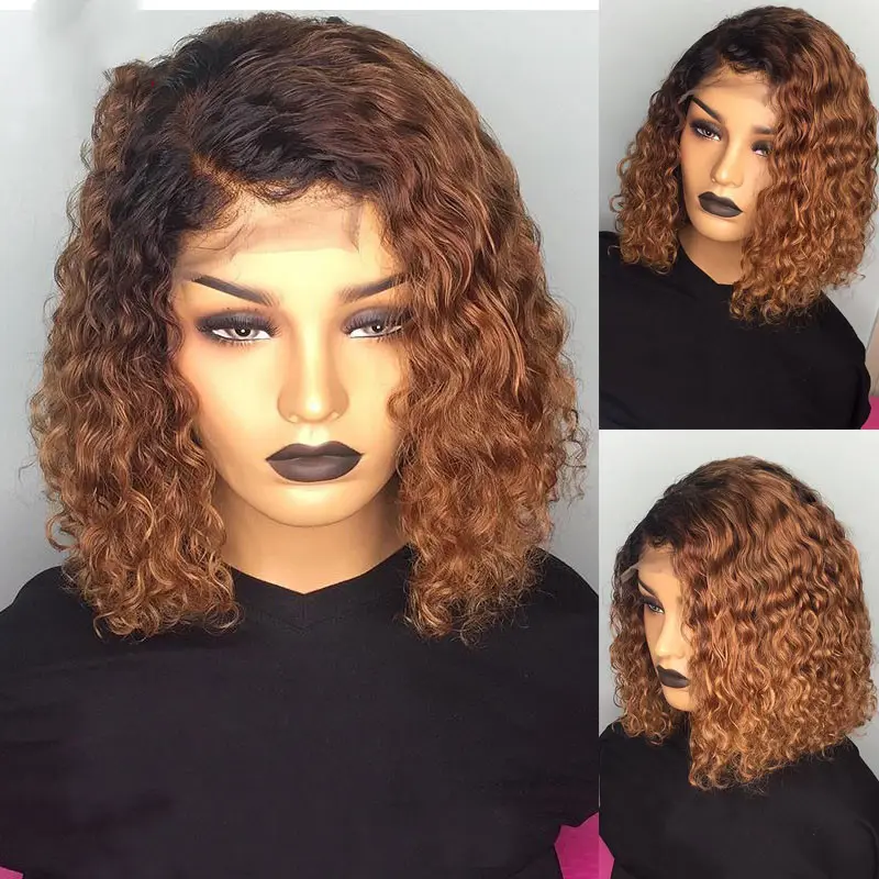 Water Wave Bob Wigs Human Hair