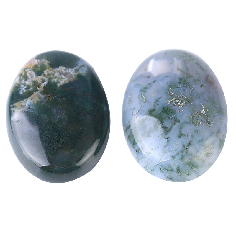 Glossy texture water grass agate bead ring ring