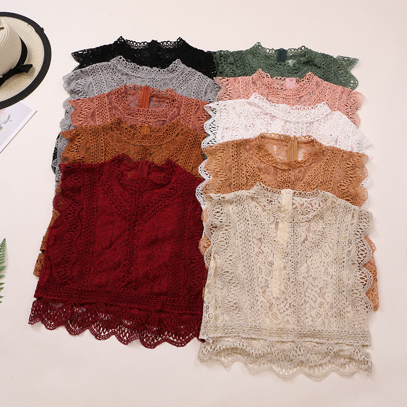 Vest short lace top