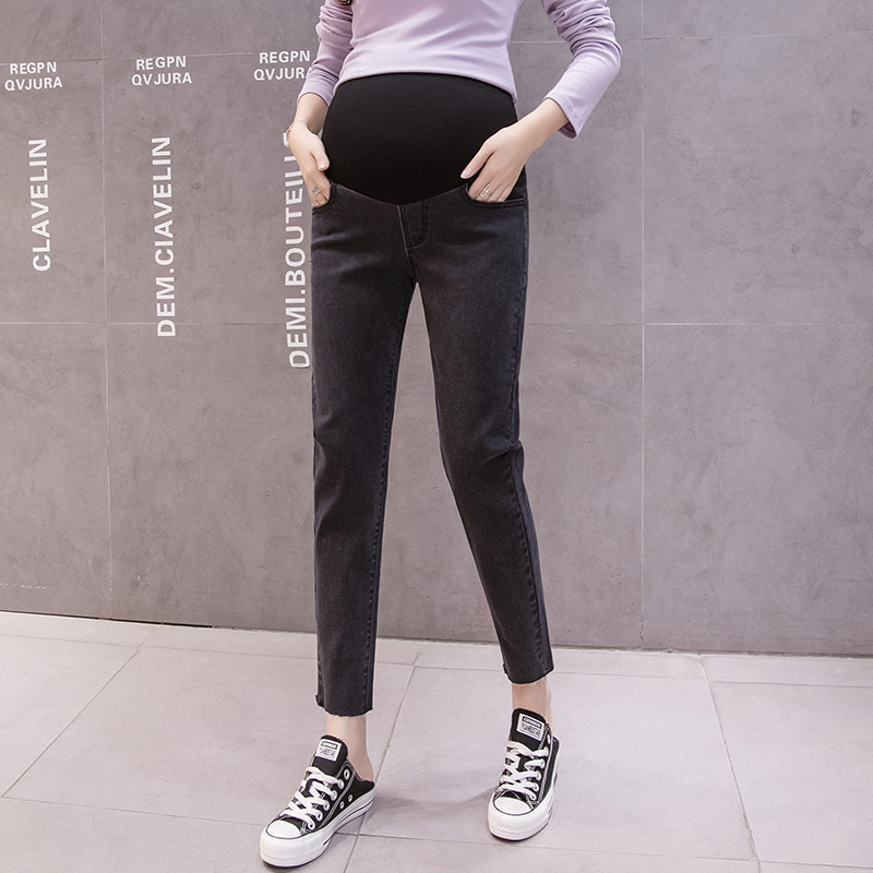 Maternity jeans cropped trousers Grey - Shop at LoveMi