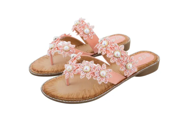 Point drilling women's sandals beach shoes Pink - Shop at LoveMi