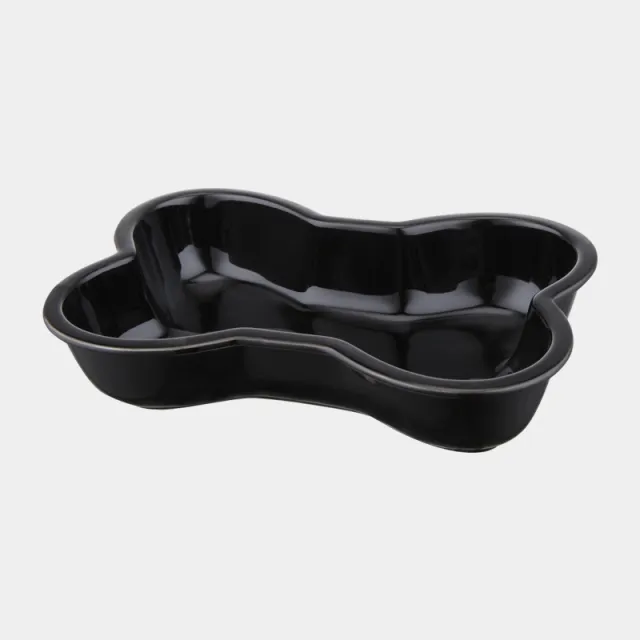 Anti overturning Ceramic Protective Cervical Spine Large Pet Bowl Black - Shop at LoveMi