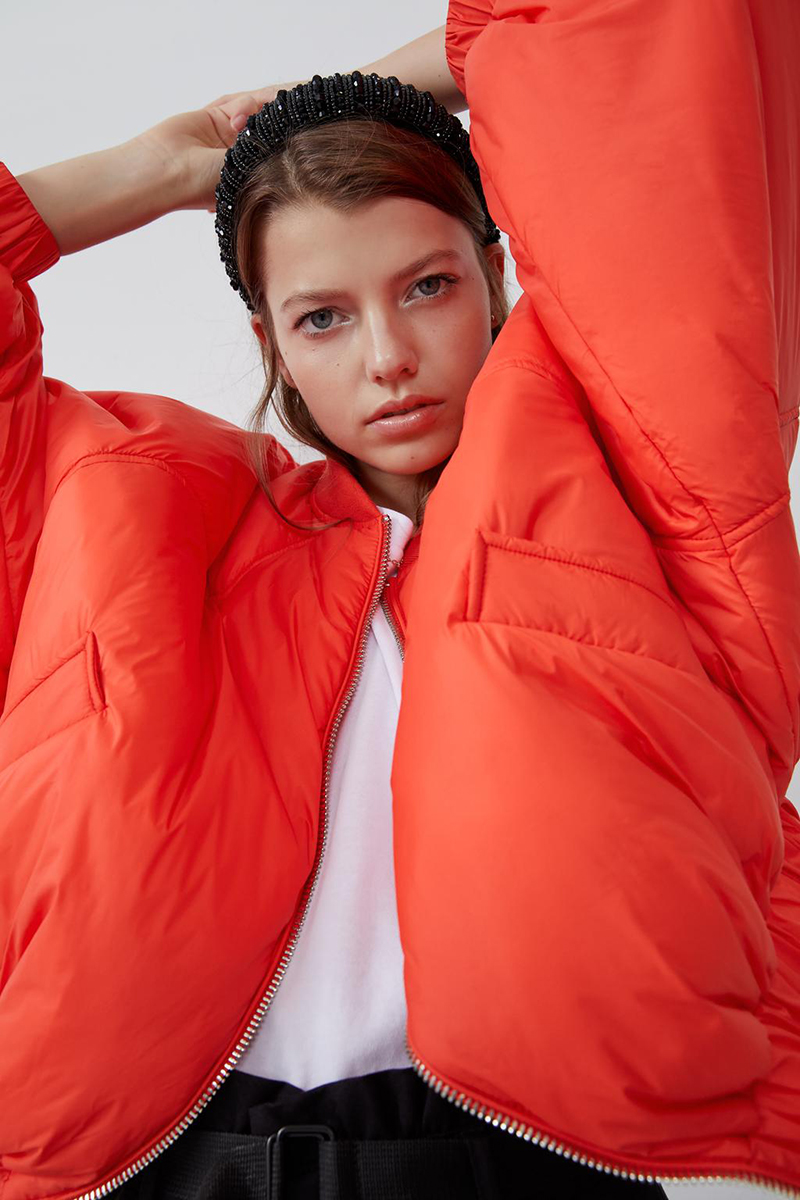 Baseball uniform collar large loose cotton coat