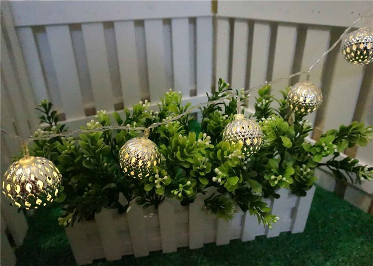 LED Fairy Garland Hollow wrought iron Ball — foto 4
