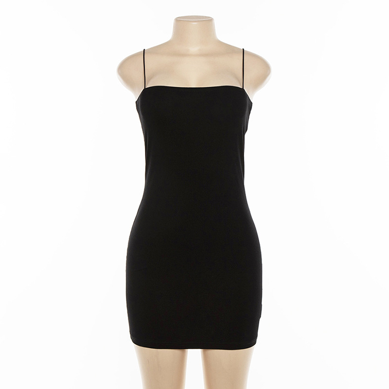 Solid color slim British style dress