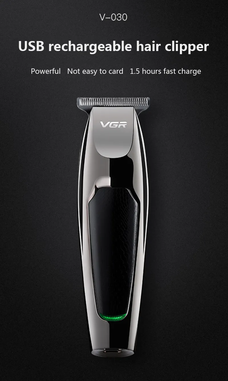 V30 Professional Waterproof Hair TrimmerDisplay Men's Clipper