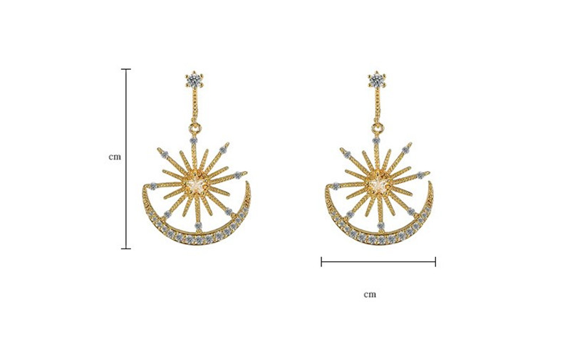 Solar Moon Crystal Earrings