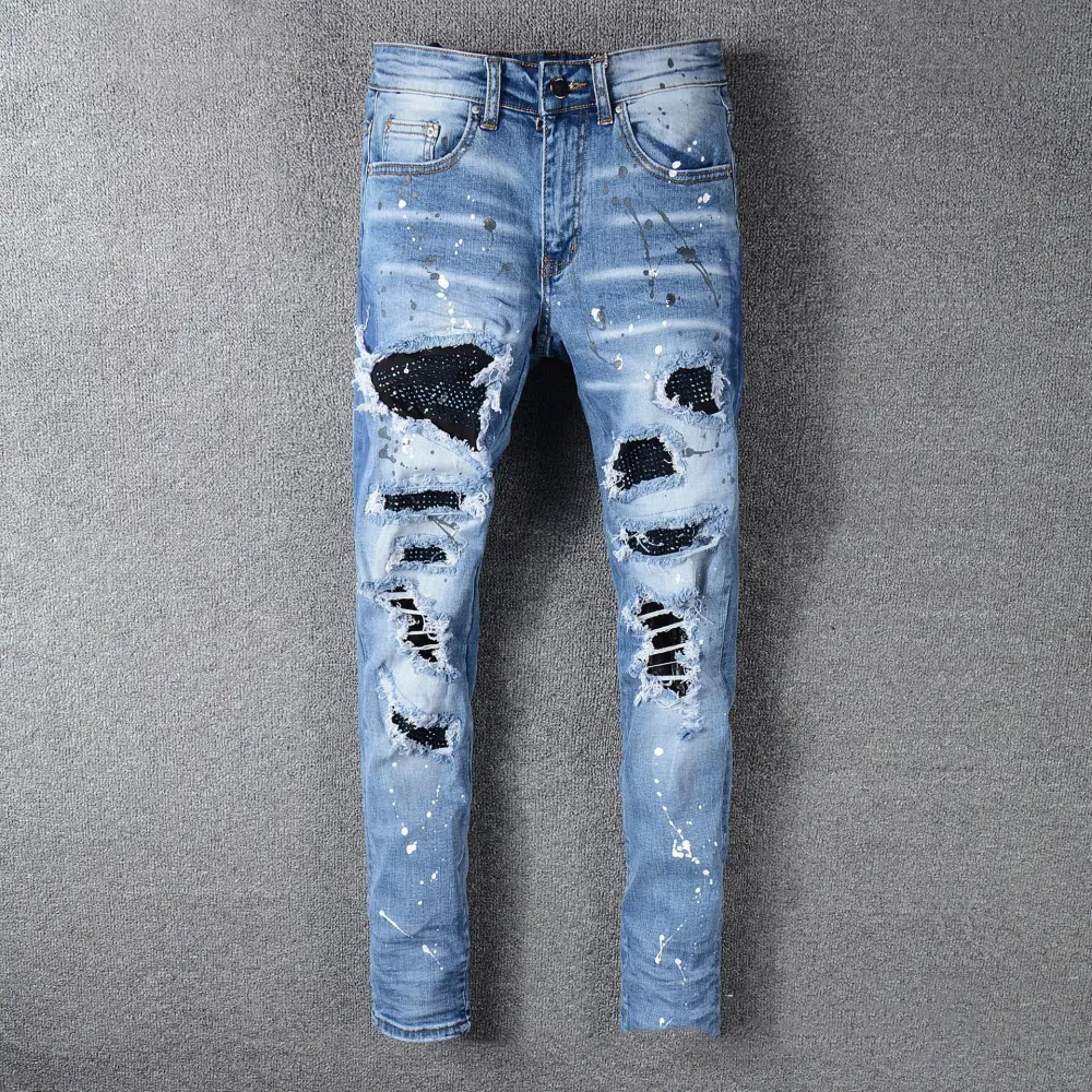 Men's Whiskered Patch Jeans