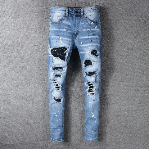 Men's Whiskered Patch Jeans