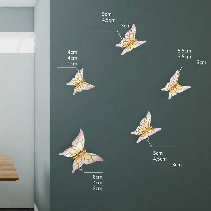 Household wall clock decoration - Emulation Color Butterfly