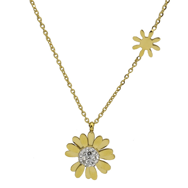 Titanium steel Daisy Necklace