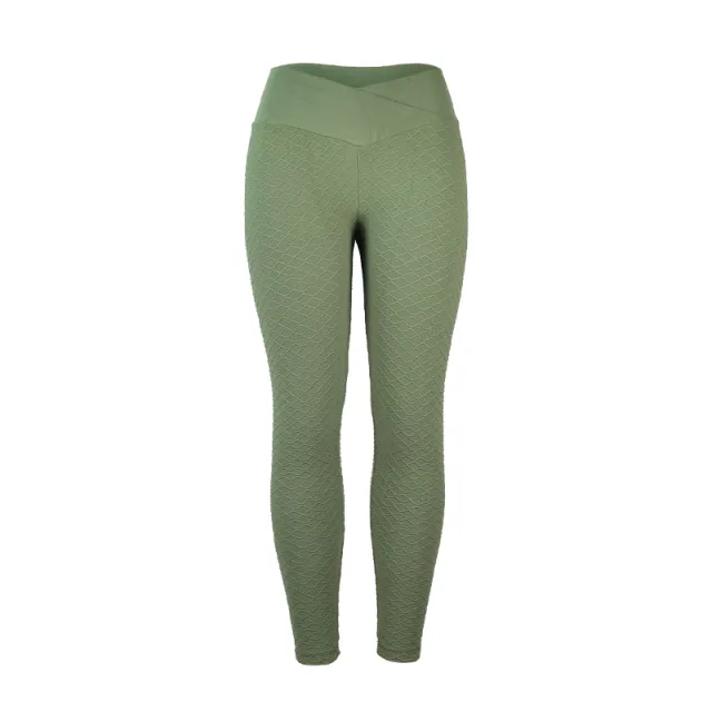 Fashion high waist buttocks ladies fitness yoga leggings Green - Shop at LoveMi