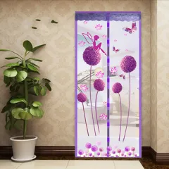 Anti-mosquito anti-fly door curtain - Purple - View 1