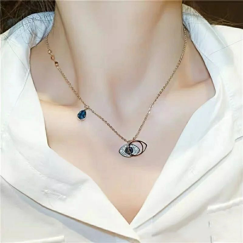 Devil's Eye Titanium Steel Necklace Female