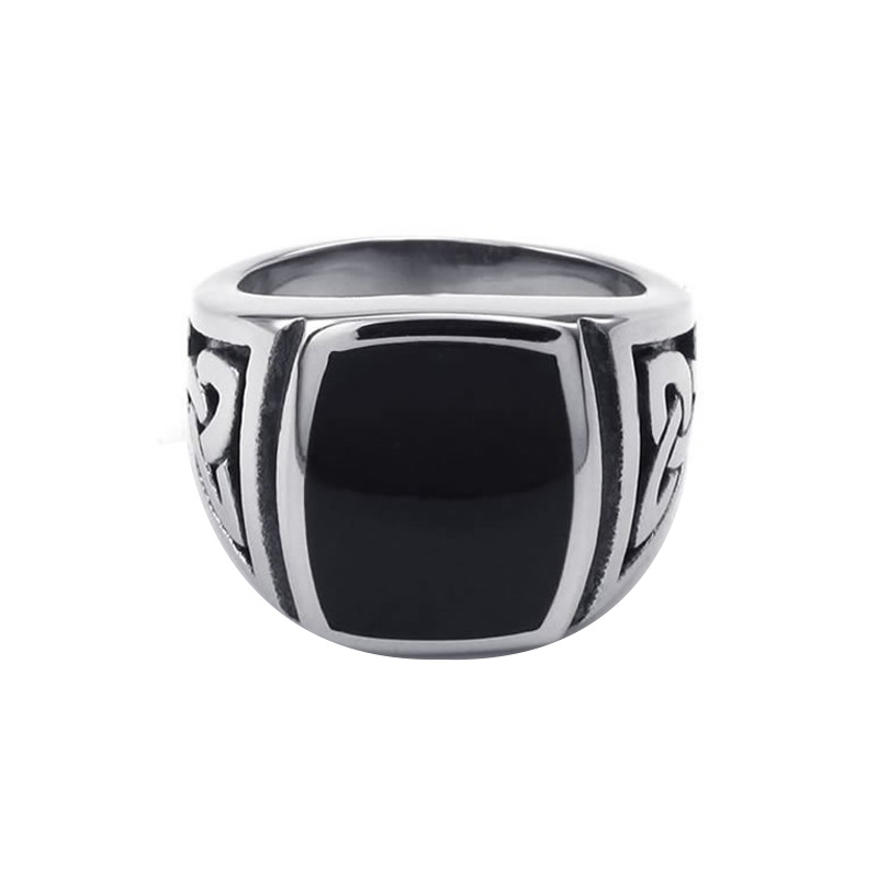 Men's Retro Epoxy Large Pull Ring