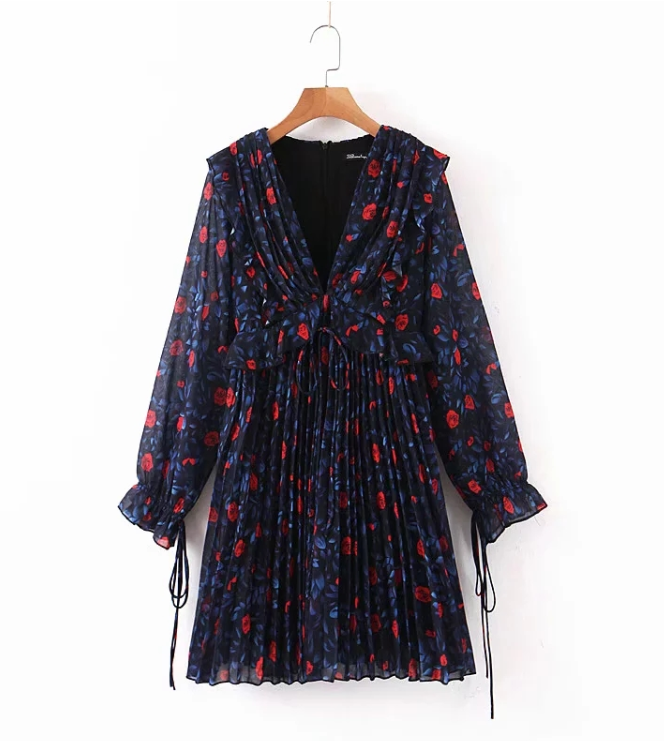 Slim temperament print dress