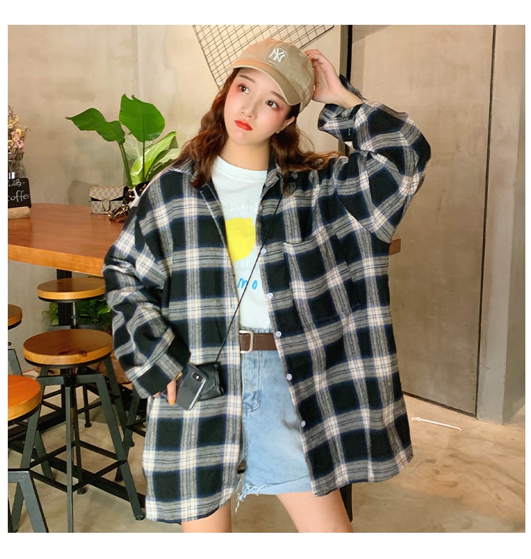 Retro Hong Kong style loose shirt